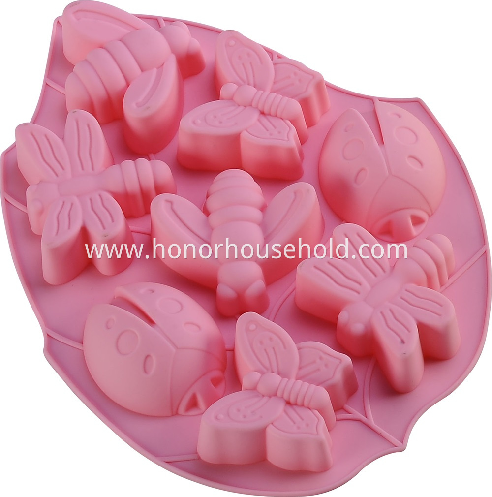 LD-B0003 Food grade cartoon animal shapes silicone mold for baking decorating tools set